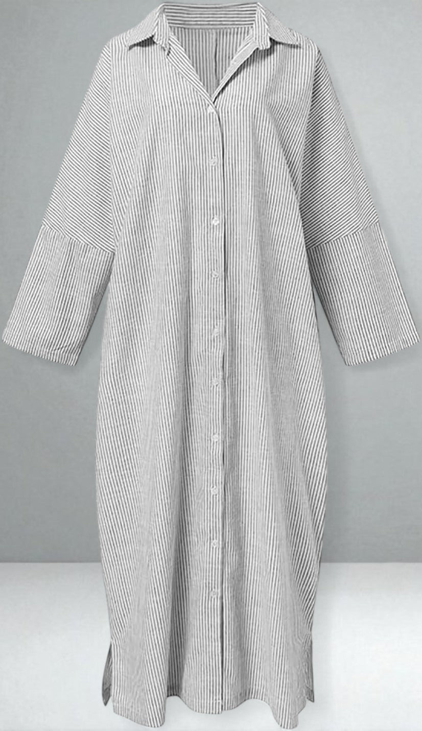 The Victoria Striped Shirt Dress