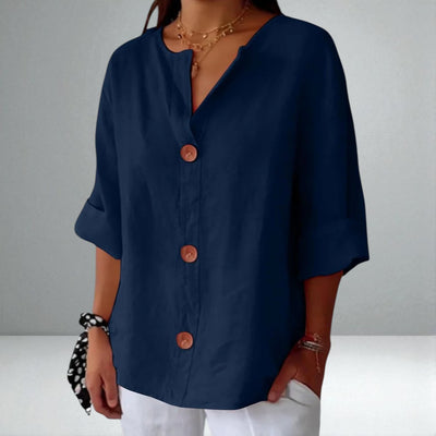 The Clara Linen Blouse