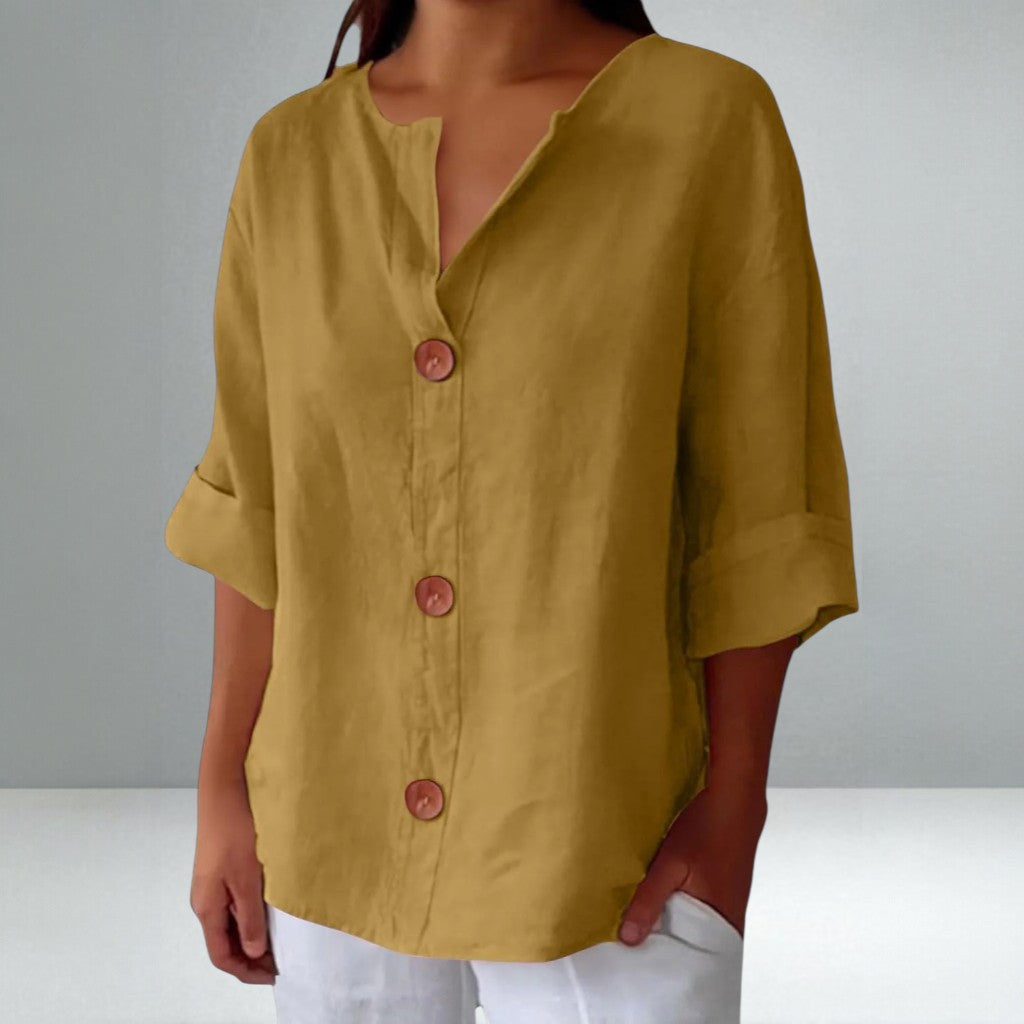 The Clara Linen Blouse