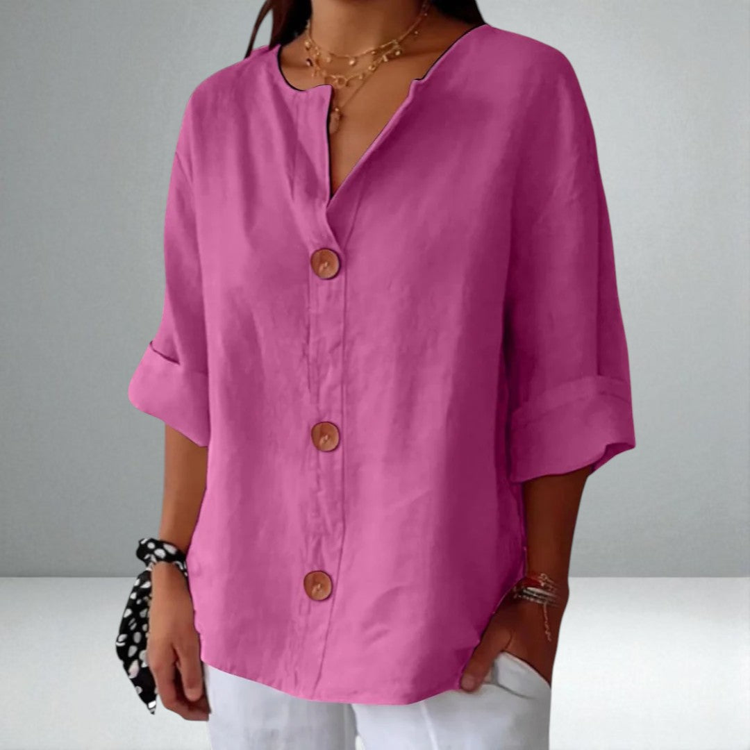 The Clara Linen Blouse