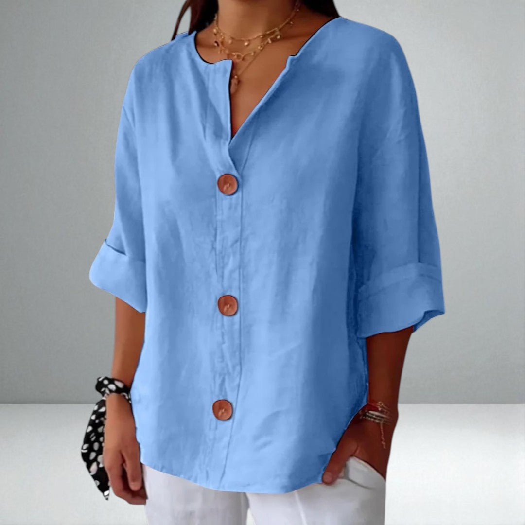 The Clara Linen Blouse