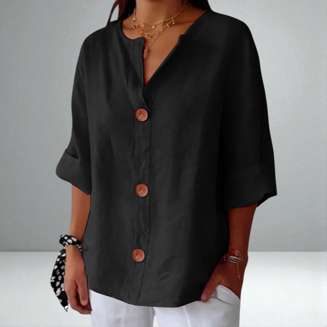 The Clara Linen Blouse