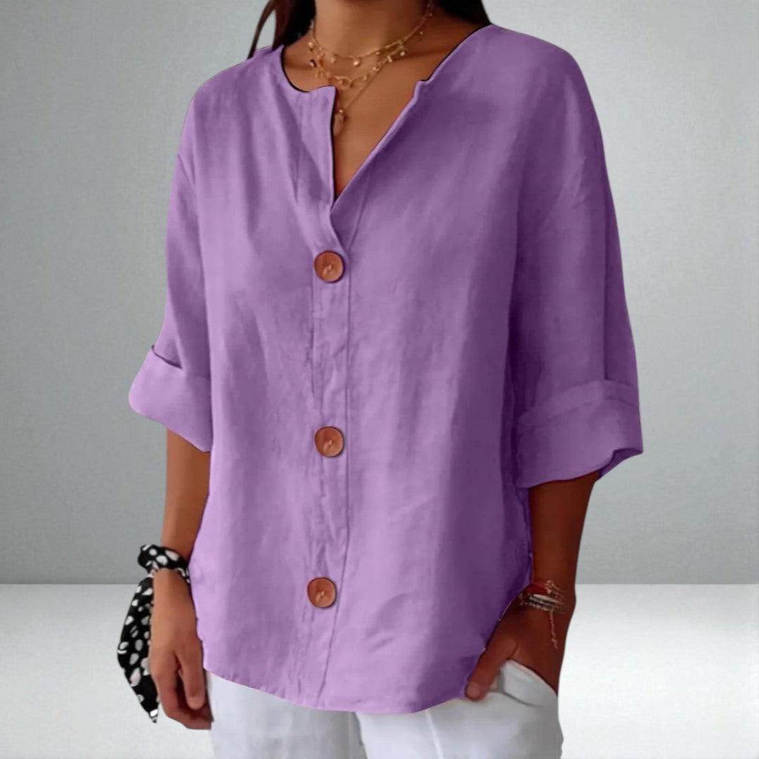 The Clara Linen Blouse