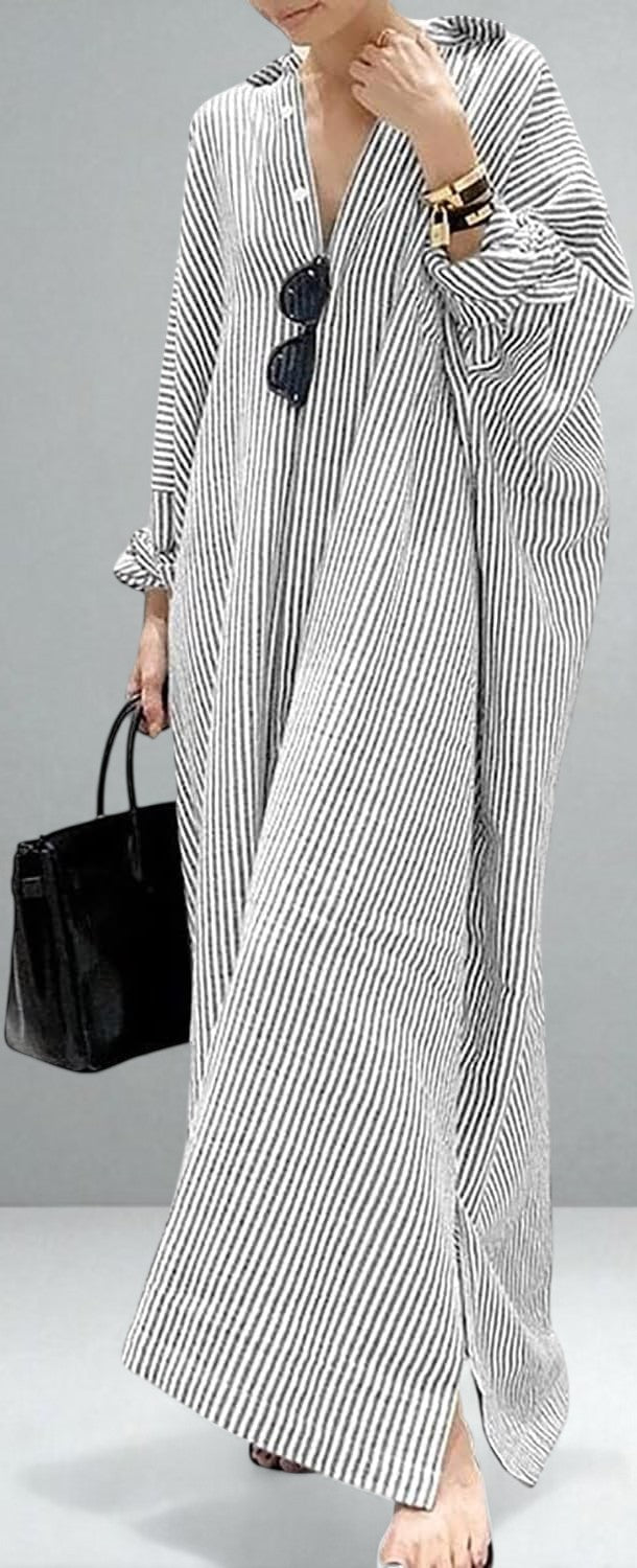 The Victoria Striped Shirt Dress