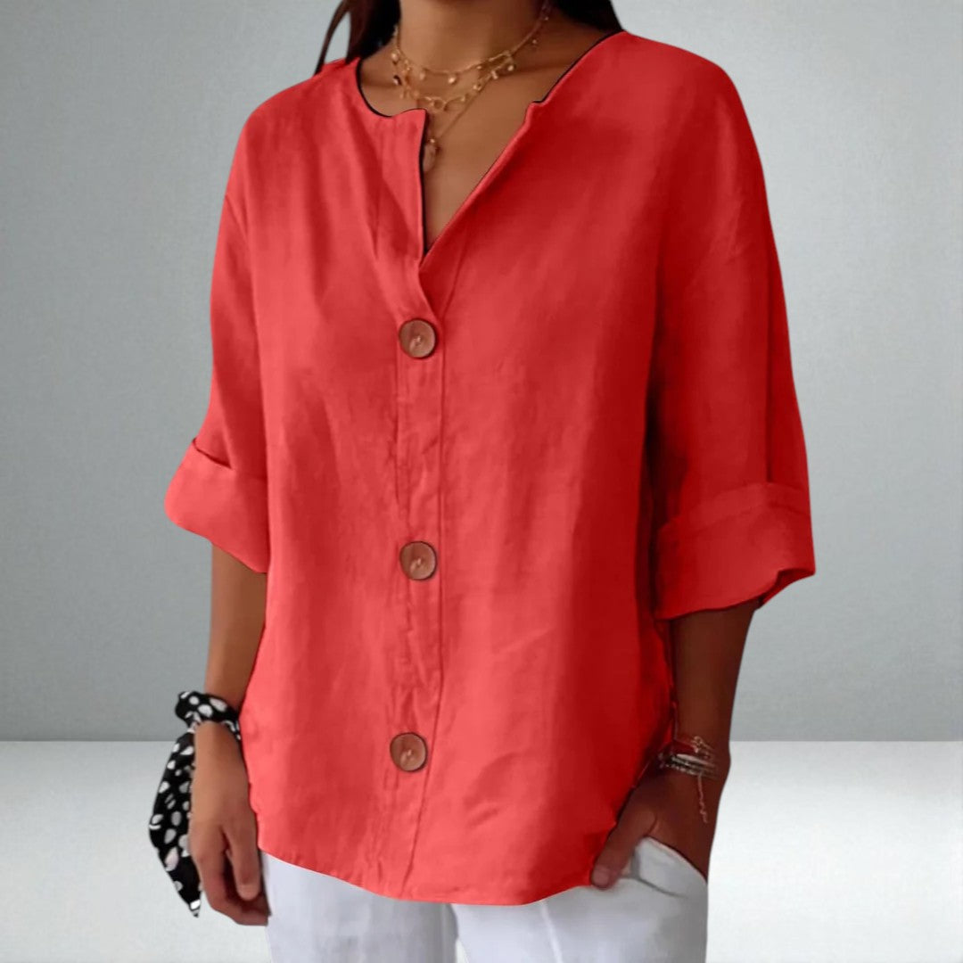 The Clara Linen Blouse