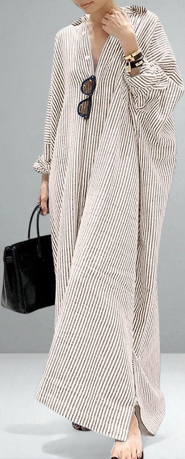 The Victoria Striped Shirt Dress