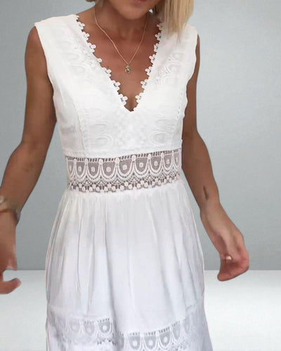 The Alexa Lace V-Neck Cami Dress