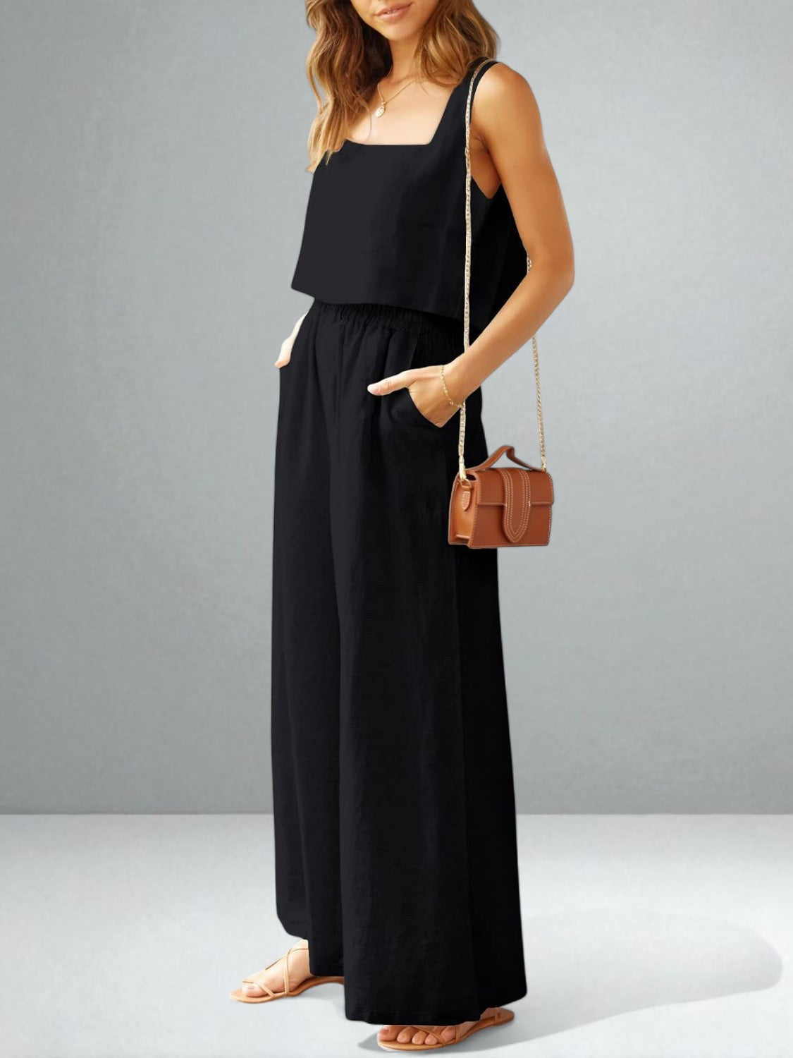 The Isabella Square Neck & Wide Leg Set