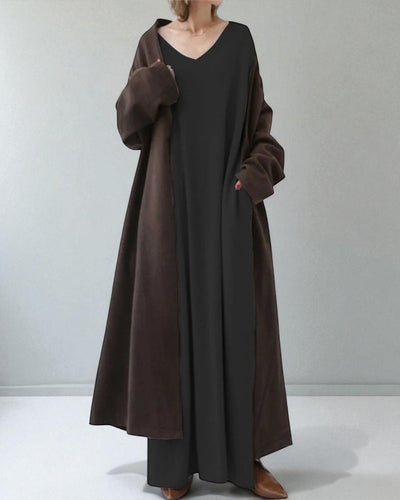 The Elena Casual V-Neck Dress