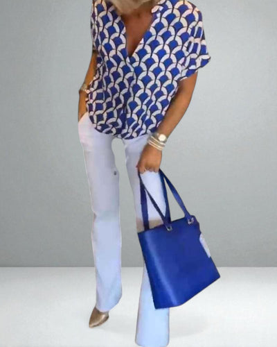 The Zabrina Geometric Print Top
