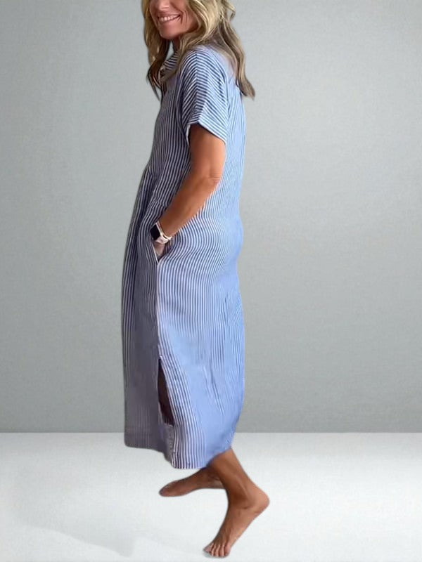 The Elodie Striped Shirt Dress