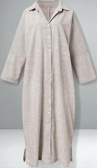 The Victoria Striped Shirt Dress