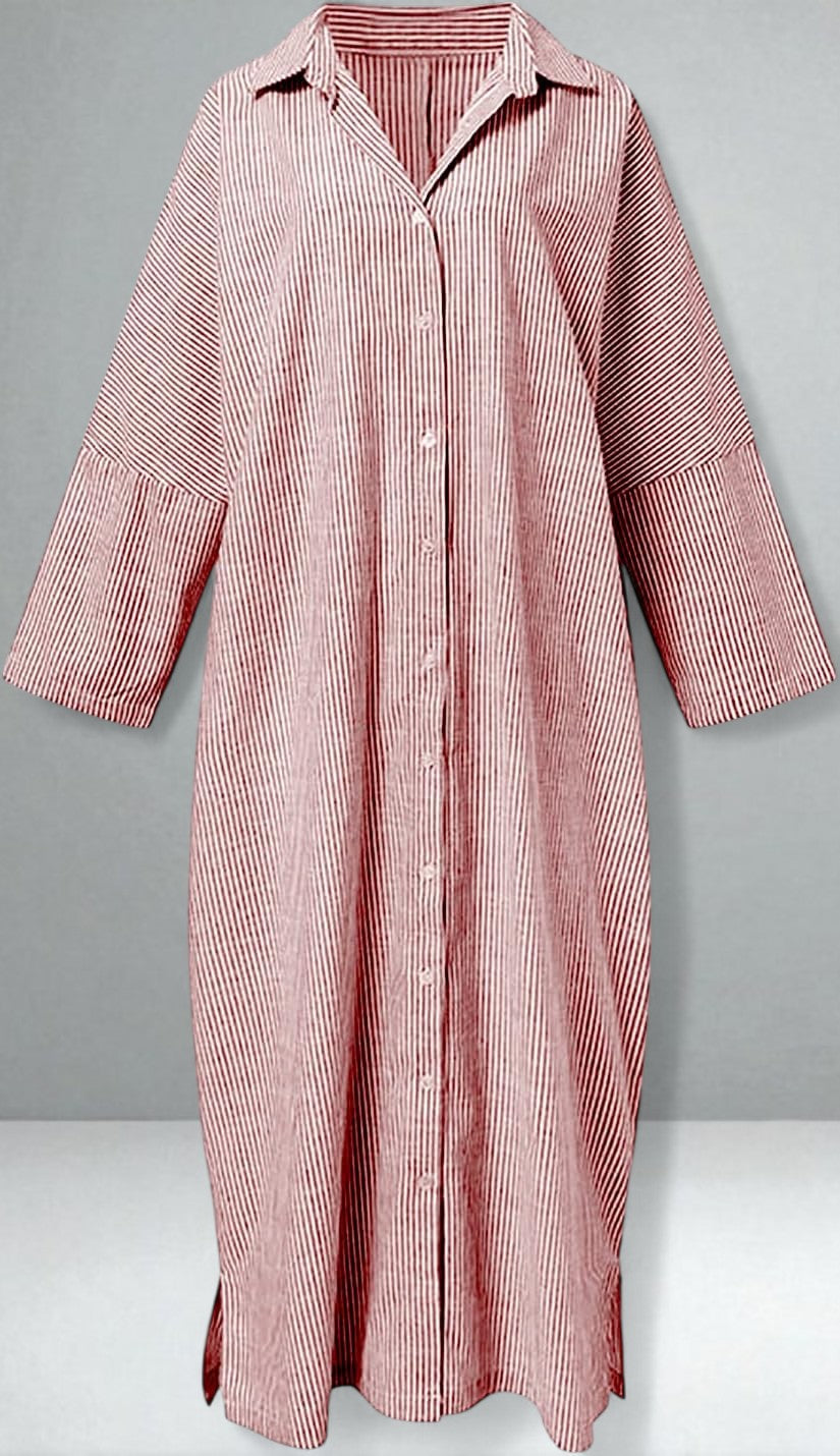The Victoria Striped Shirt Dress