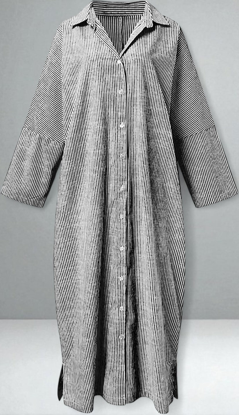The Victoria Striped Shirt Dress