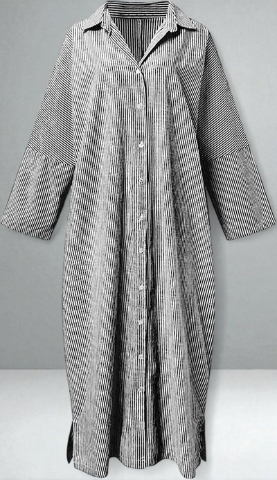 The Victoria Striped Shirt Dress
