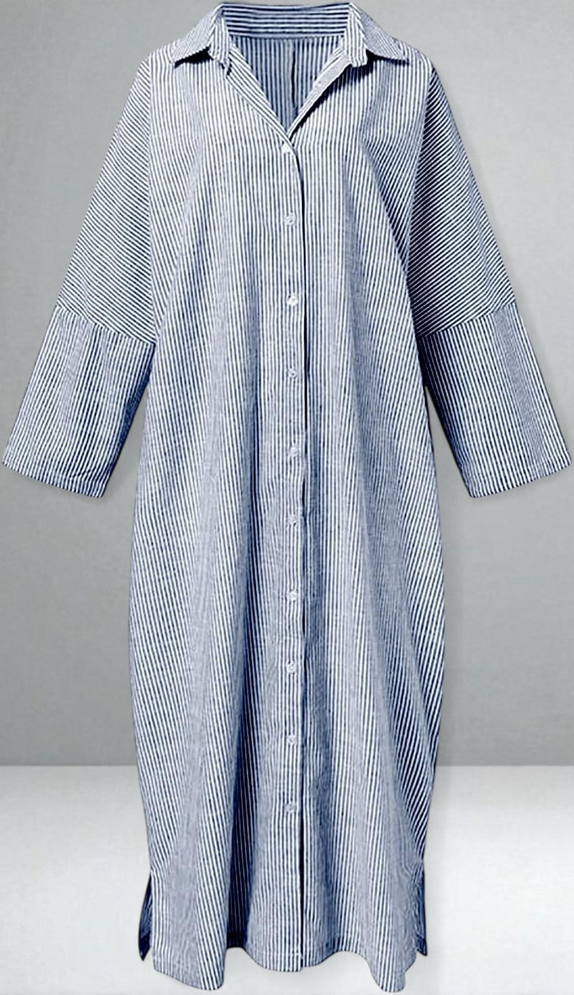 The Victoria Striped Shirt Dress