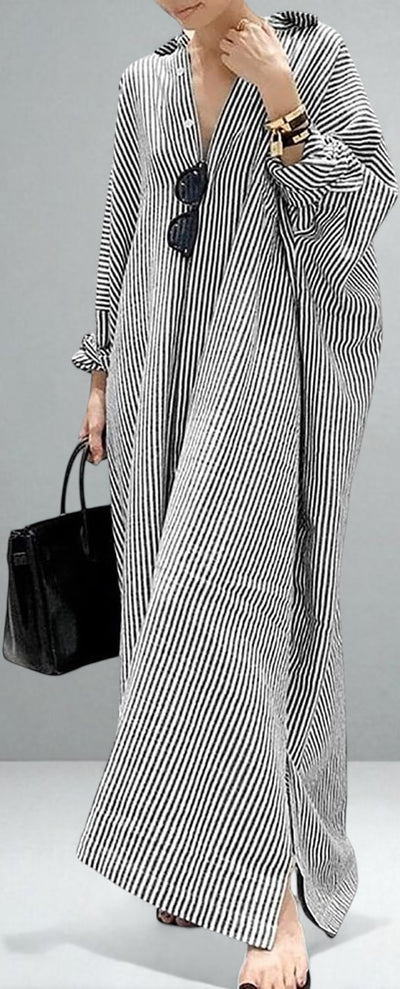 The Victoria Striped Shirt Dress