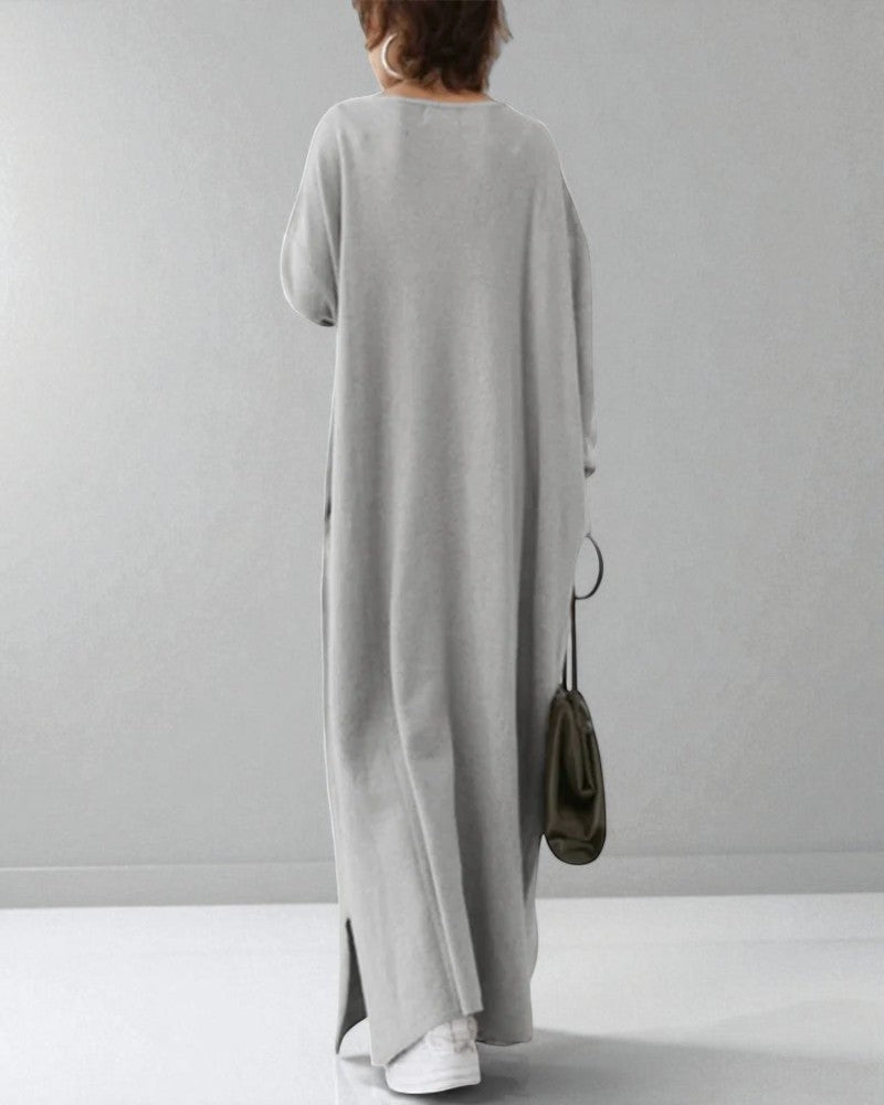 The Elena Casual V-Neck Dress