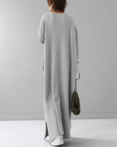 The Elena Casual V-Neck Dress