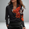 Black Floral Print / XS