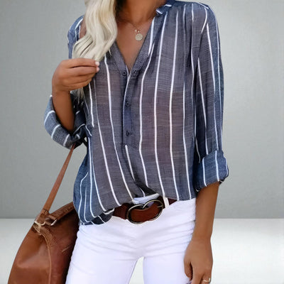The Maddie Striped Button-Up Shirt