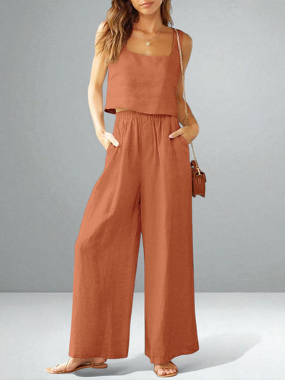 The Isabella Square Neck & Wide Leg Set