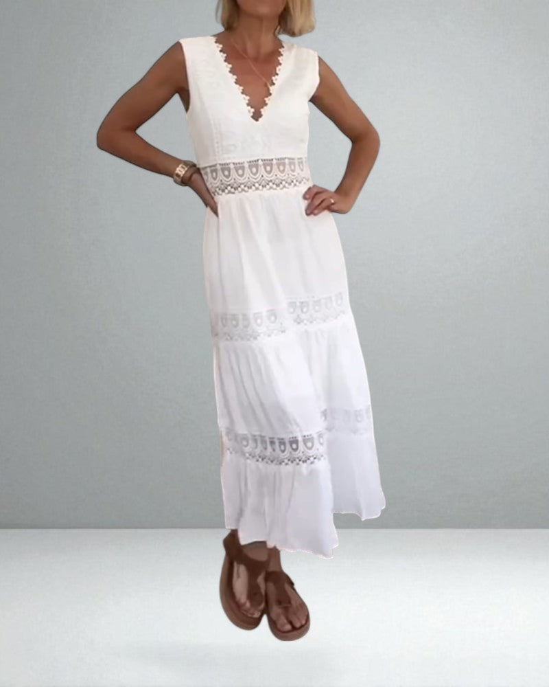 The Alexa Lace V-Neck Cami Dress