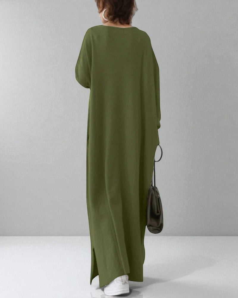 The Elena Casual V-Neck Dress