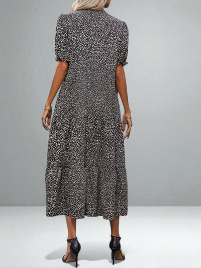 The Adelina Tiered Puff Sleeve Dress