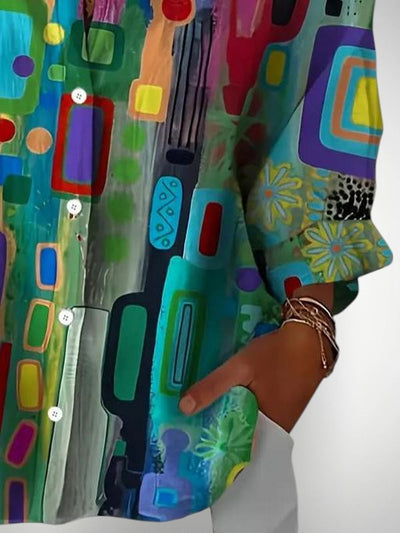 The Edna Geometric Blouse