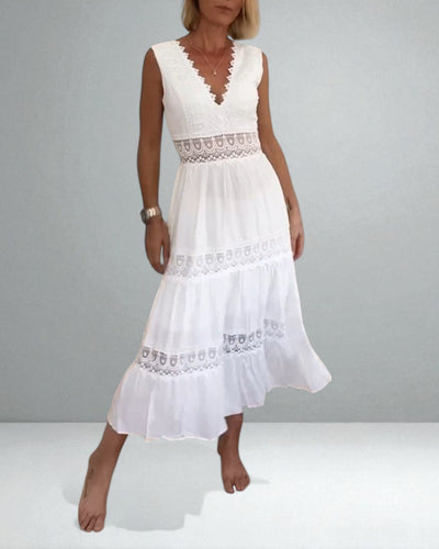 The Alexa Lace V-Neck Cami Dress