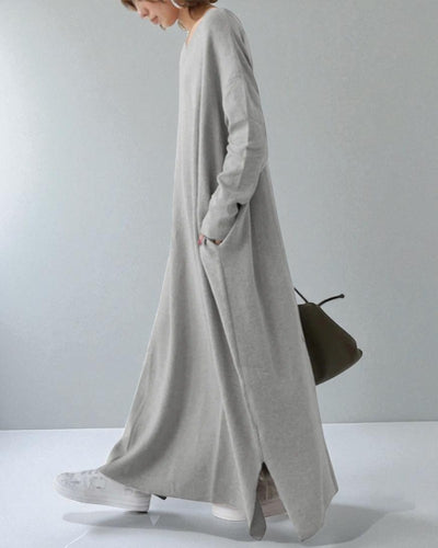 The Elena Casual V-Neck Dress