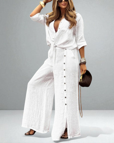 The Alina Buttoned Set