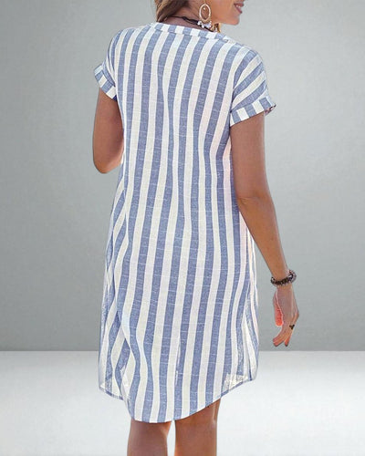 The Marline Striped Shirt Dress