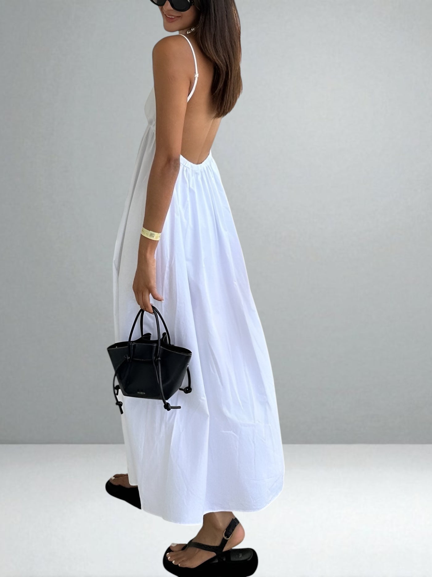 The Sophia Noir Maxi Dress