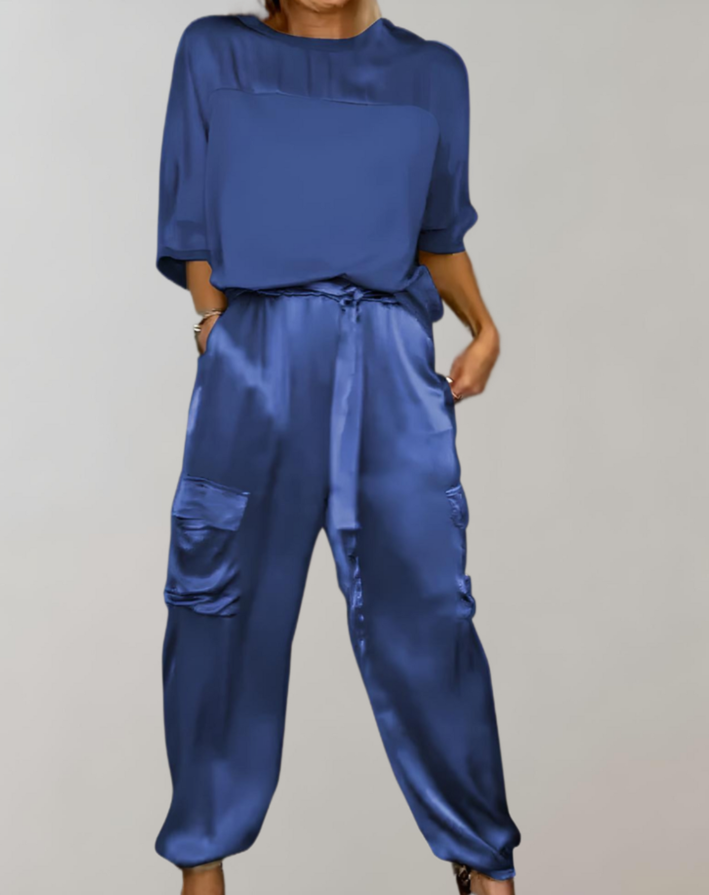 The Finley Silky Cargo Lounge Set