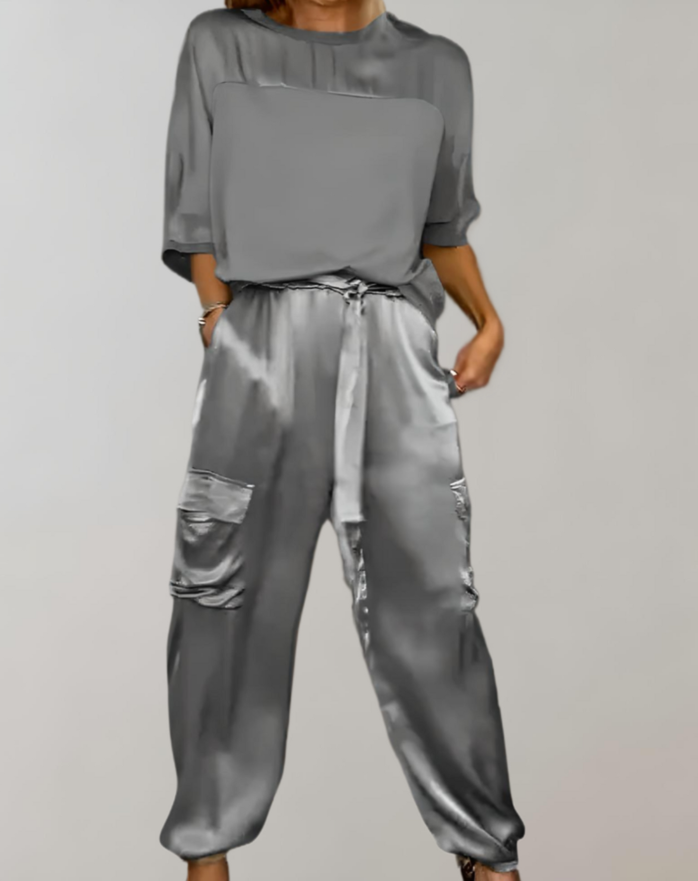 The Finley Silky Cargo Lounge Set