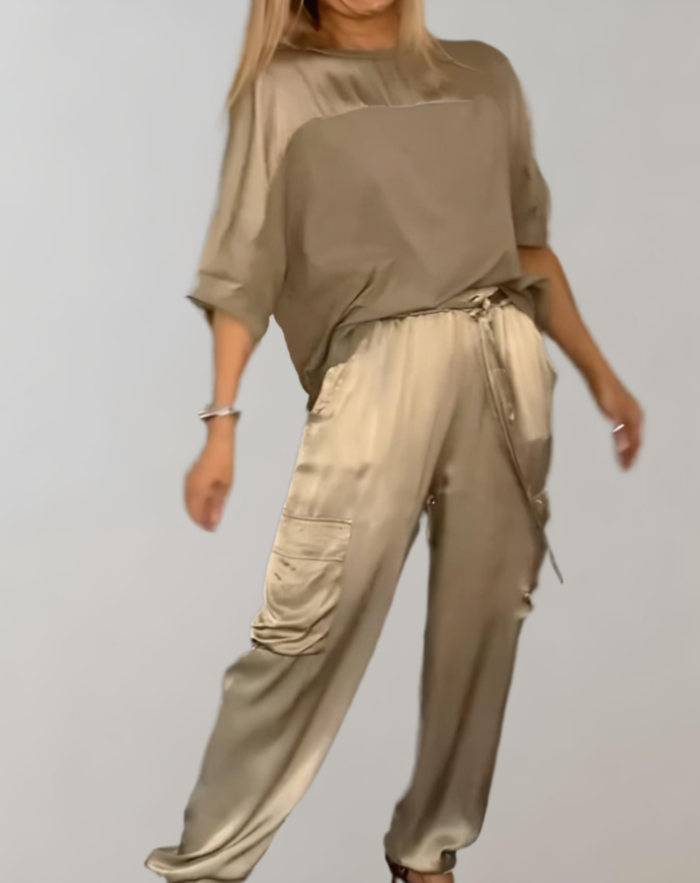 The Finley Silky Cargo Lounge Set