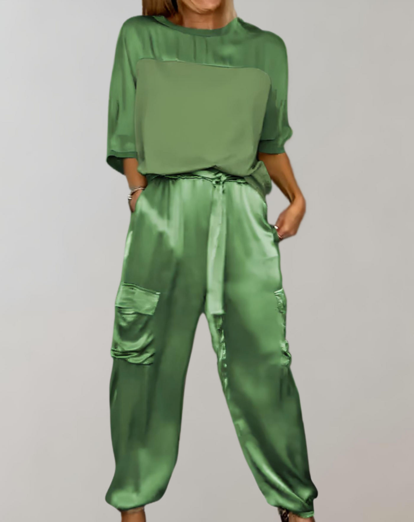 The Finley Silky Cargo Lounge Set