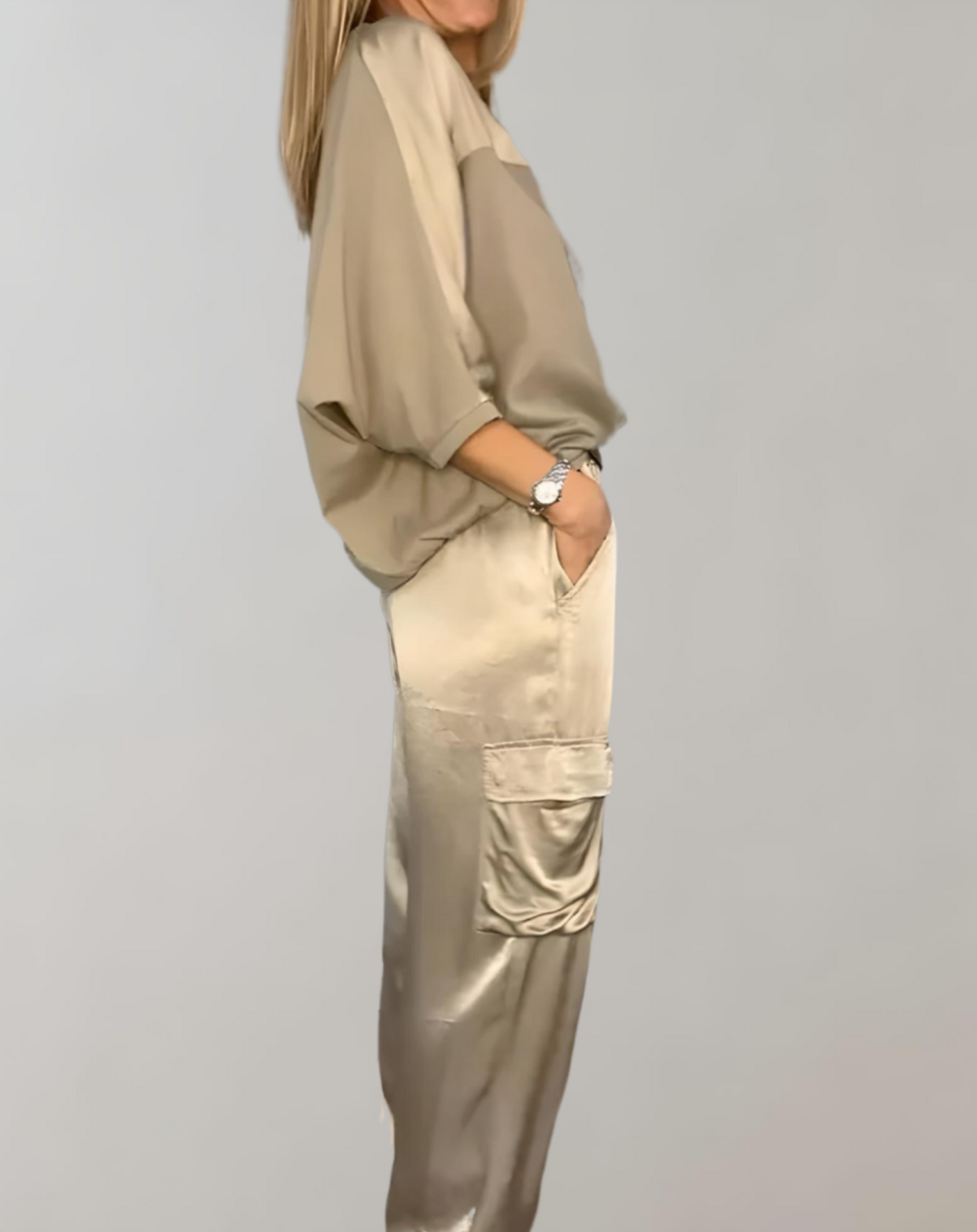 The Finley Silky Cargo Lounge Set