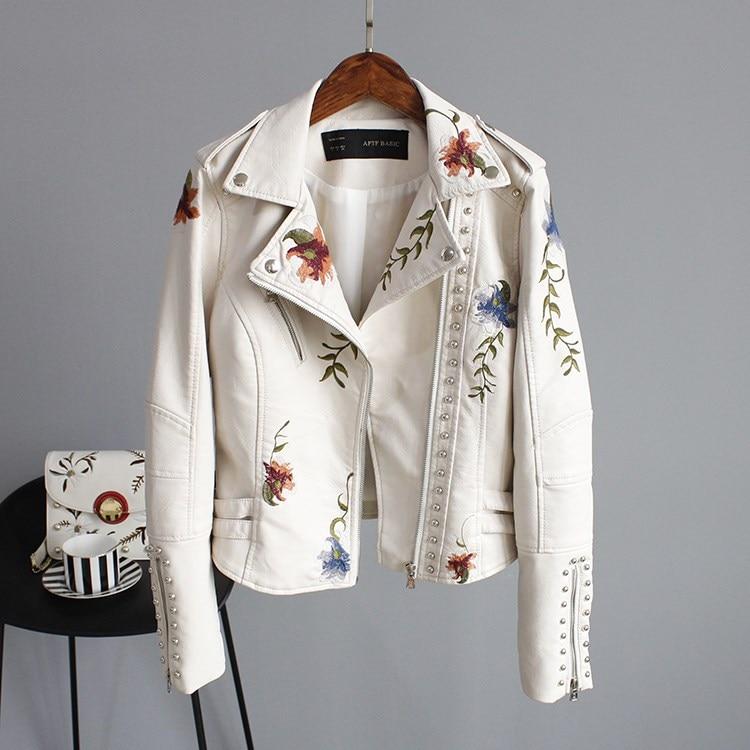 The Ella Embroidered Leather Jacket