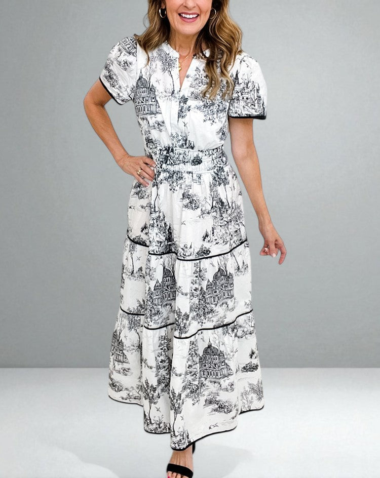 The Eloise Toile Maxi Dress