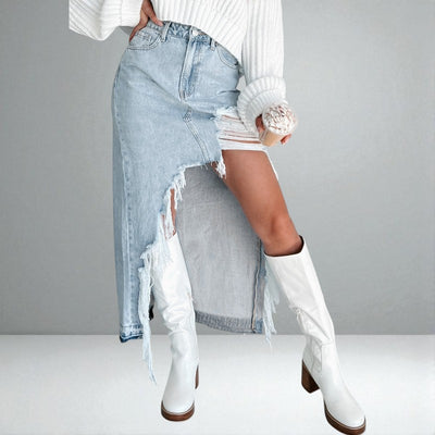 The Avery Slashed Maxi Skirt