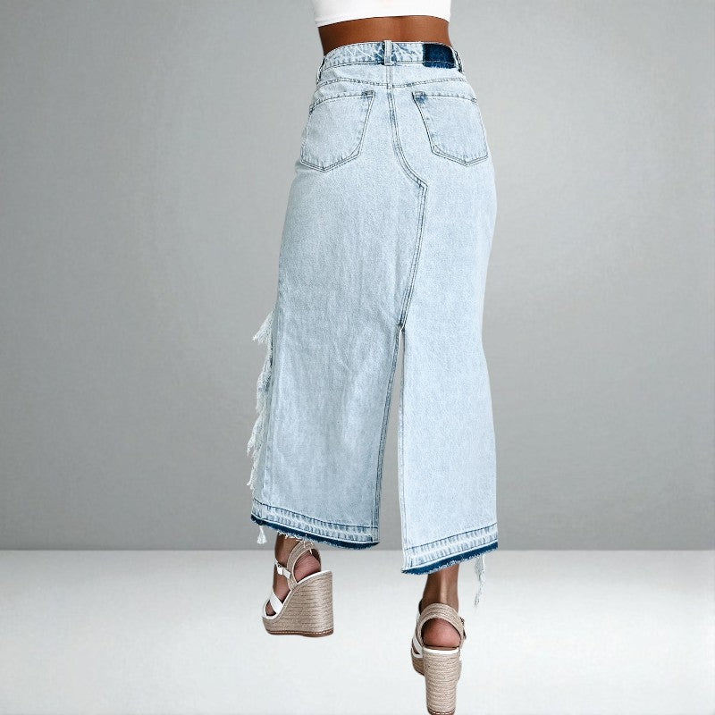 The Avery Slashed Maxi Skirt