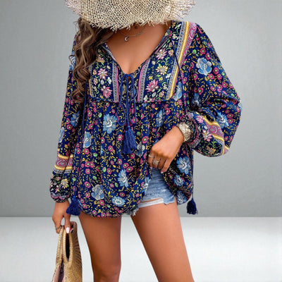 The Fiona Floral Boho Top
