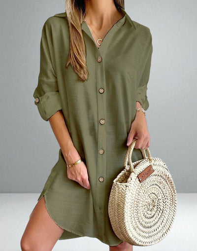 The Cassy Button-Up Shirt Dress