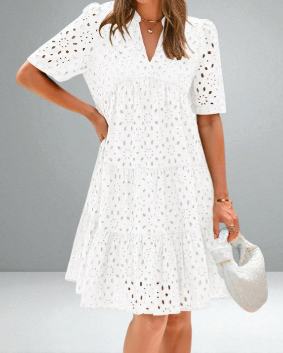 The Juliette Lace Ruffle Dress