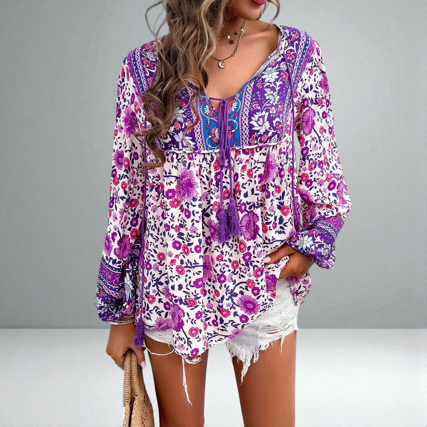 The Fiona Floral Boho Top
