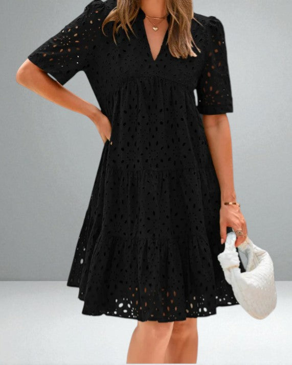 The Juliette Lace Ruffle Dress