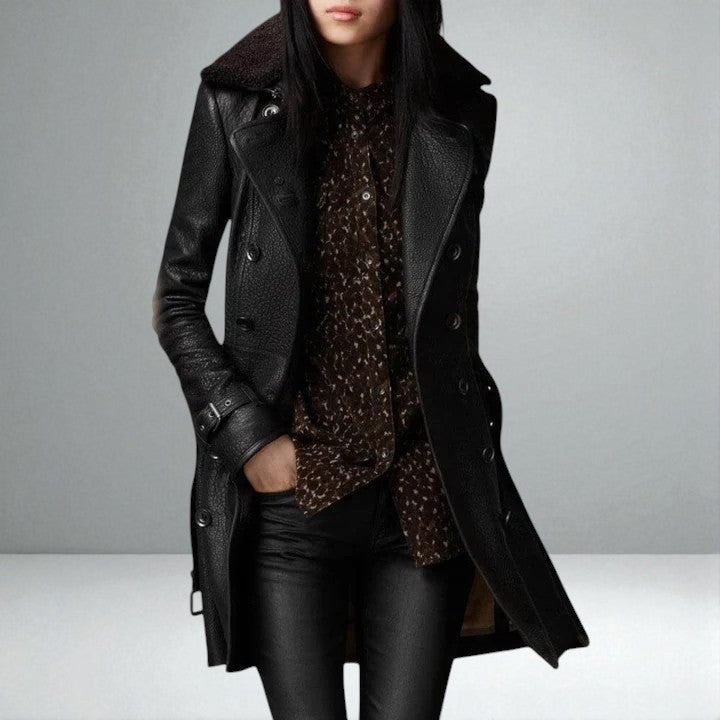 The Marie Leather Coat